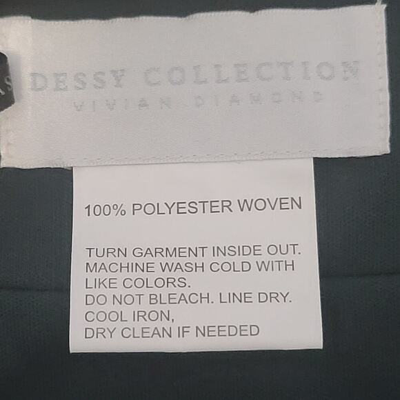 Dessy Group cowl necked wrap maxi dress w/ front slit in Evergreen NWT sz 22W - Picture 15 of 16